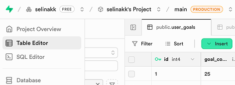 Supabase 대시보드